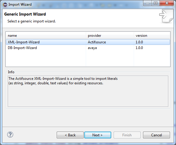 GenericImportWizard GenericImportWizard
